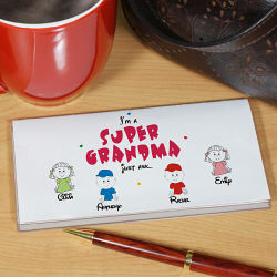 Super Grandma Personalized Checkbook Cover